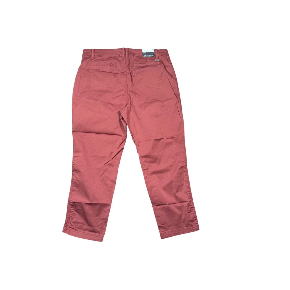 Eddie Bauer Womens Size 18‎ Cropped Chino Pants Casual Crop Red Pink